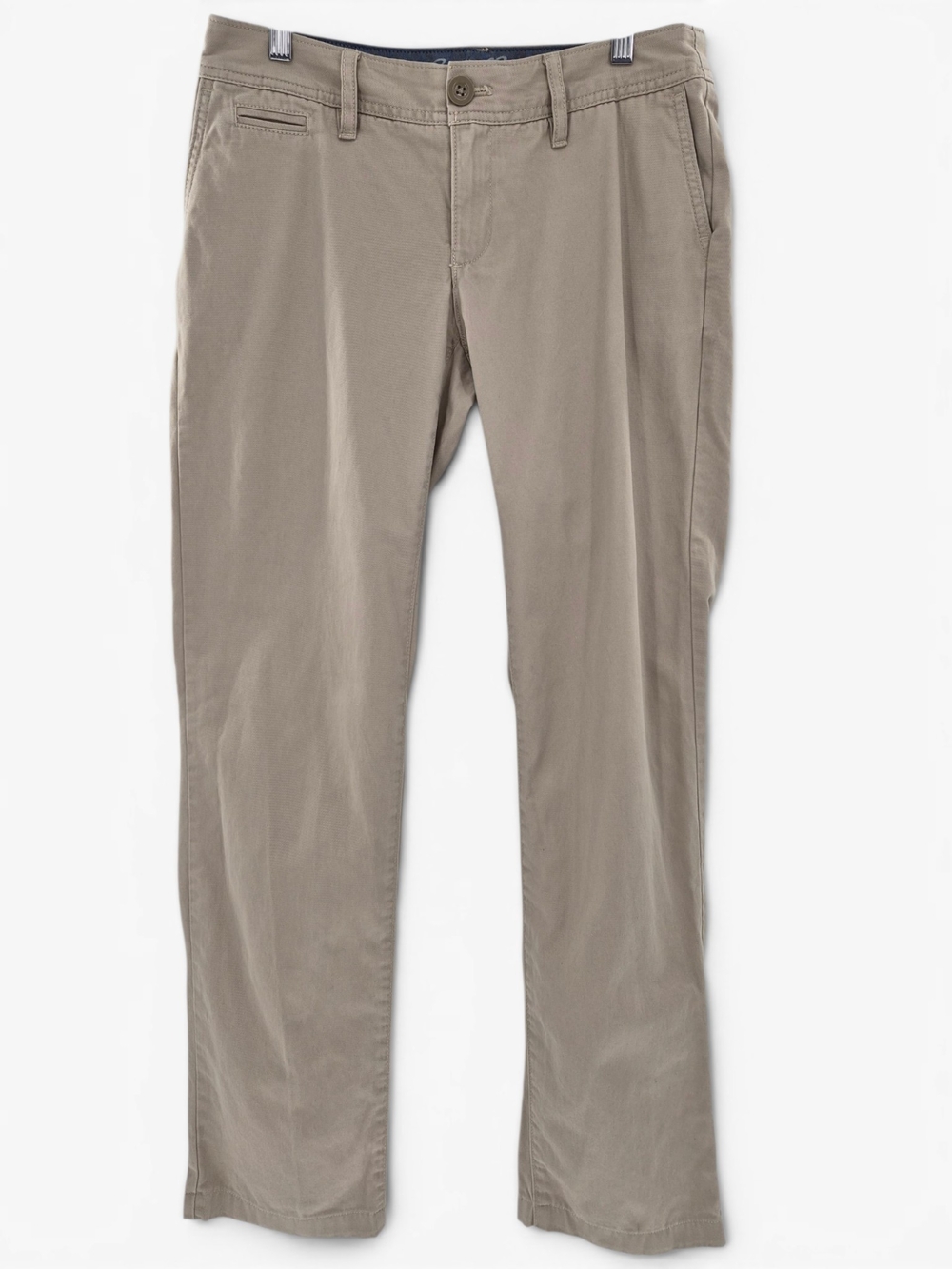 Eddie Bauer Legend Wash Womens 4 Khaki Straight Chino Pants 100% Cotton Workwear